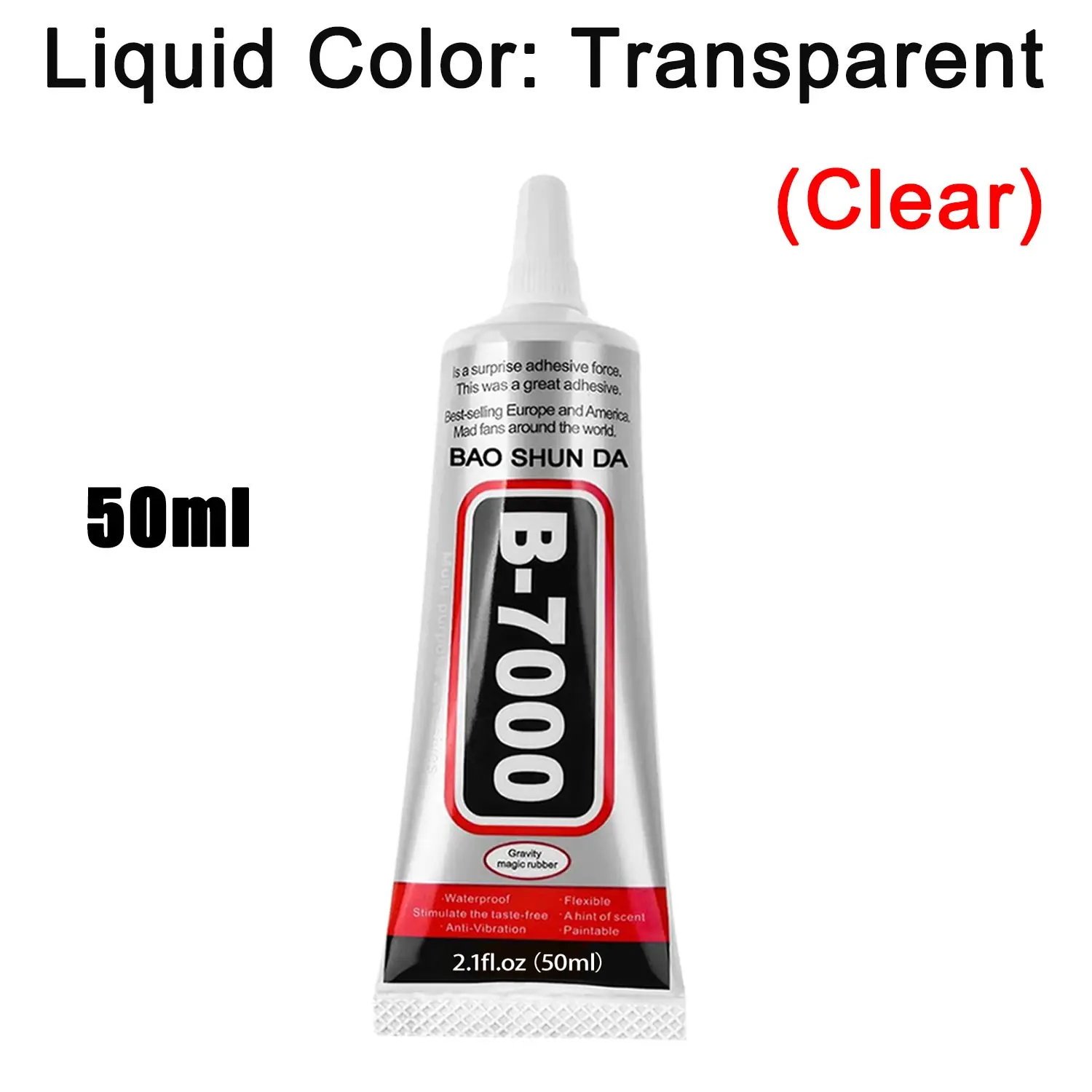 B-7000 PP PE Kunststoff-Klebstoff Transparenter Superkleber für Polypropylen, Polyethylen, ABS, PVC, PMMA, EVA