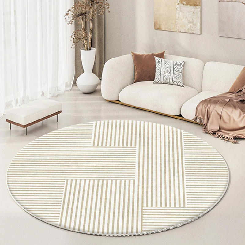 Minimalist Bedroom Decor Round Carpet Large Area Thick Lounge Rug Wabi-sabi Style Carpets for Living Room Fluffy Soft Plush Mat
