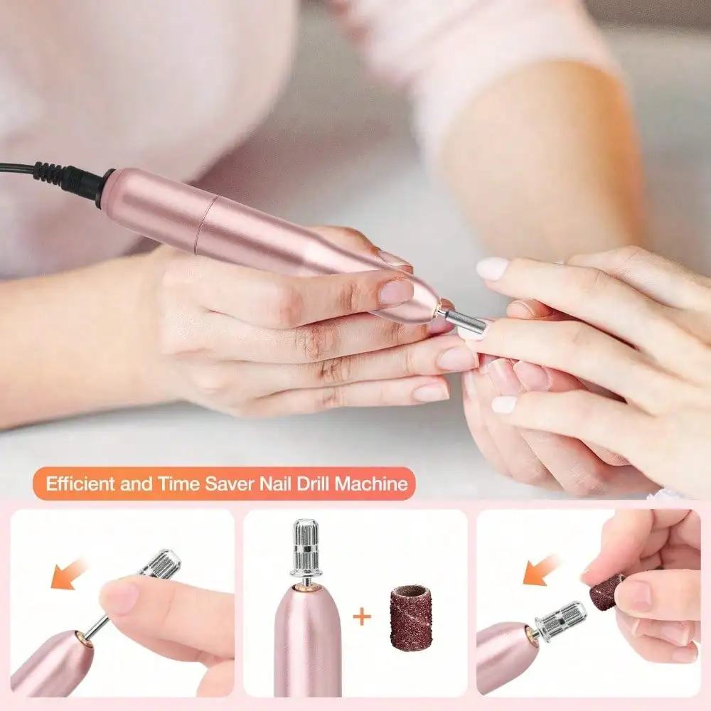 

Professional Nail Drill Kit, Manicure & Pedicure Tool Set With 10 PCS Drills Bits & Sanding Bands,Portable,Rechargeable,Nail Buffing Polishing Tools,Perfect Women Home Or Nail Salon Use, Beginner-Friendly,Valentine's Day Gift For Women