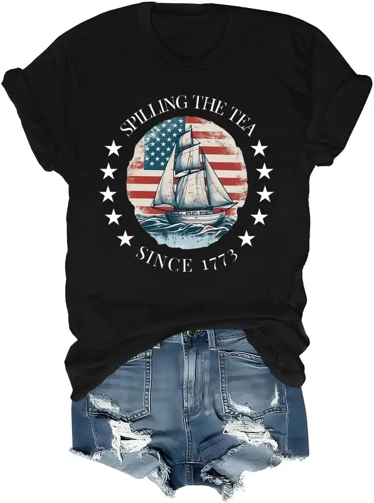 Spilling The Tea Since 1773 Shirt, Spilling The Tea Since 1773 T-Shirt, Funny 4th of July Shirts