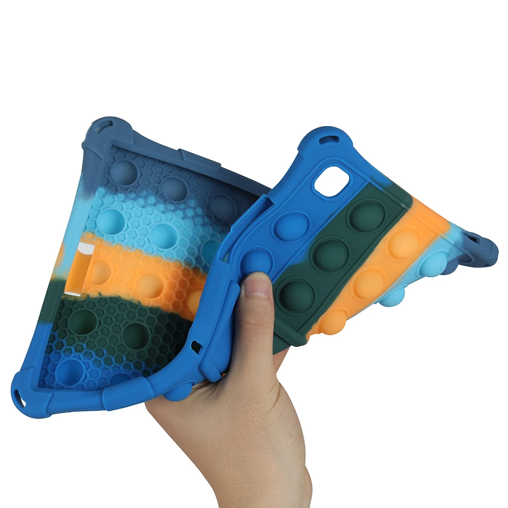 Kids Case for Samsung Galaxy Tab A7 10.4 inch 2020 SM-T500 SM-T505 SM-T507 Decompression Bubble Cover with Shoulder Strap & Pen