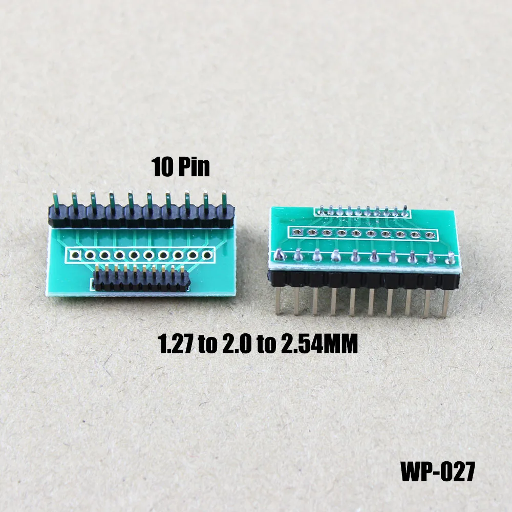 

1Pce 1.27mm To 2.0mm To 2.54mm Pitch Transfer Plate Converter Single Double Row 10 Pin PCB PCI Adapter Board WP-027