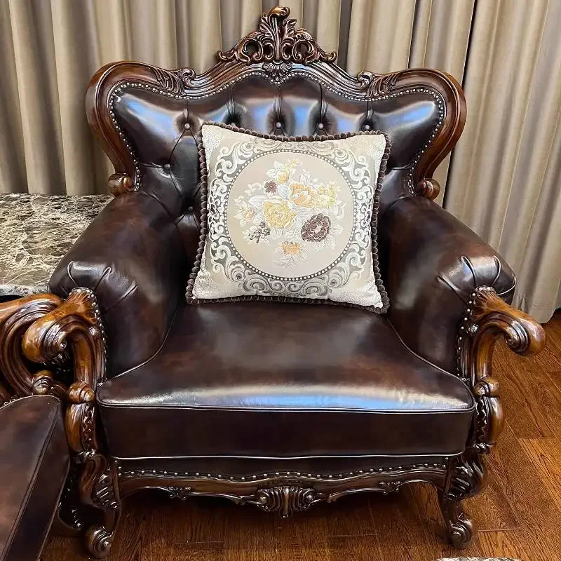 m*-Wood Vintage Living Room Sofas High Back Brown Single Japanese Living Room Sofas Luxury Boneless Banken Woonkamer Couch Sofa.