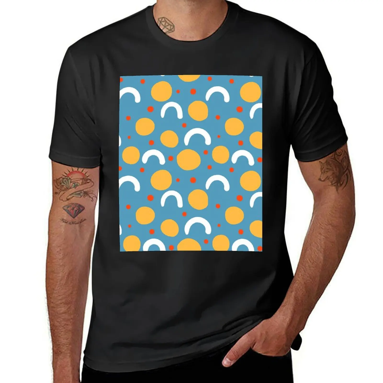 

Bubbles Hand Drawn Patterns funny Abstract Patterns T-Shirt oversized korean fashion big and tall t shirts for men