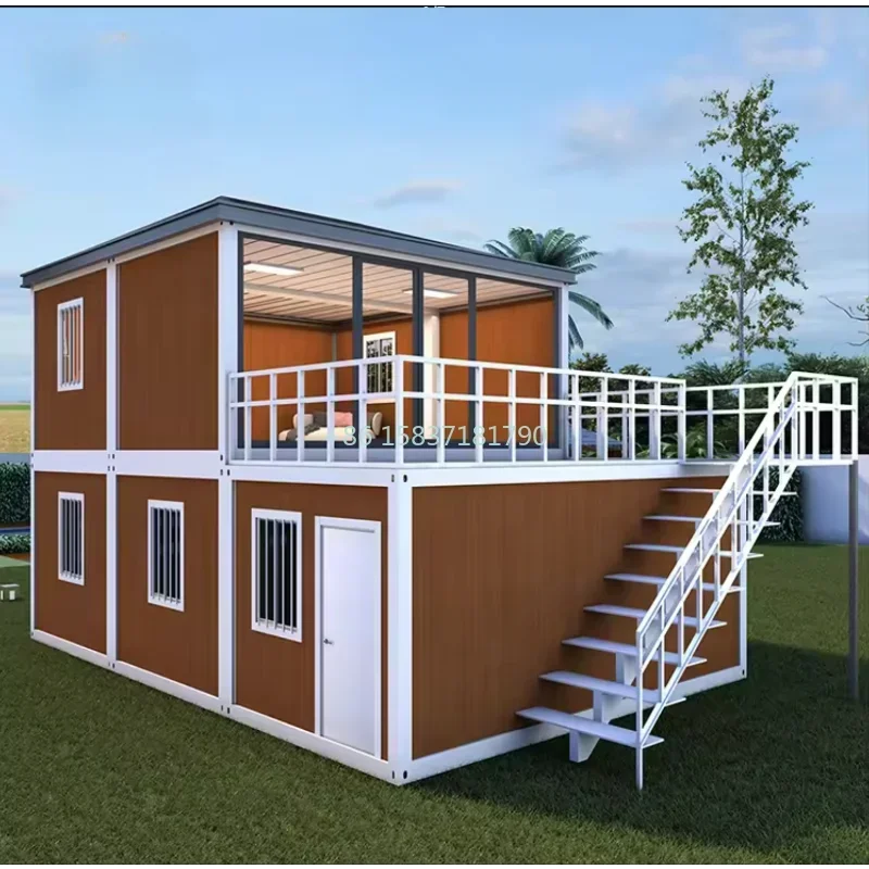 Folding Container House Custom Prefab Luxury Modern Container House Flat Pack Villa 2 3 4 Bedroom House Container Home Steel
