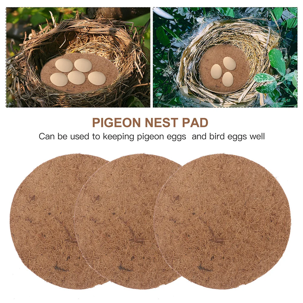 

8Pcs Natural Coconut Fiber Bird Nest Mat Comfortable Pigeon Breeding Nest Pad Warm Bird Egg Supplies Coconut Fiber Nesting Mat