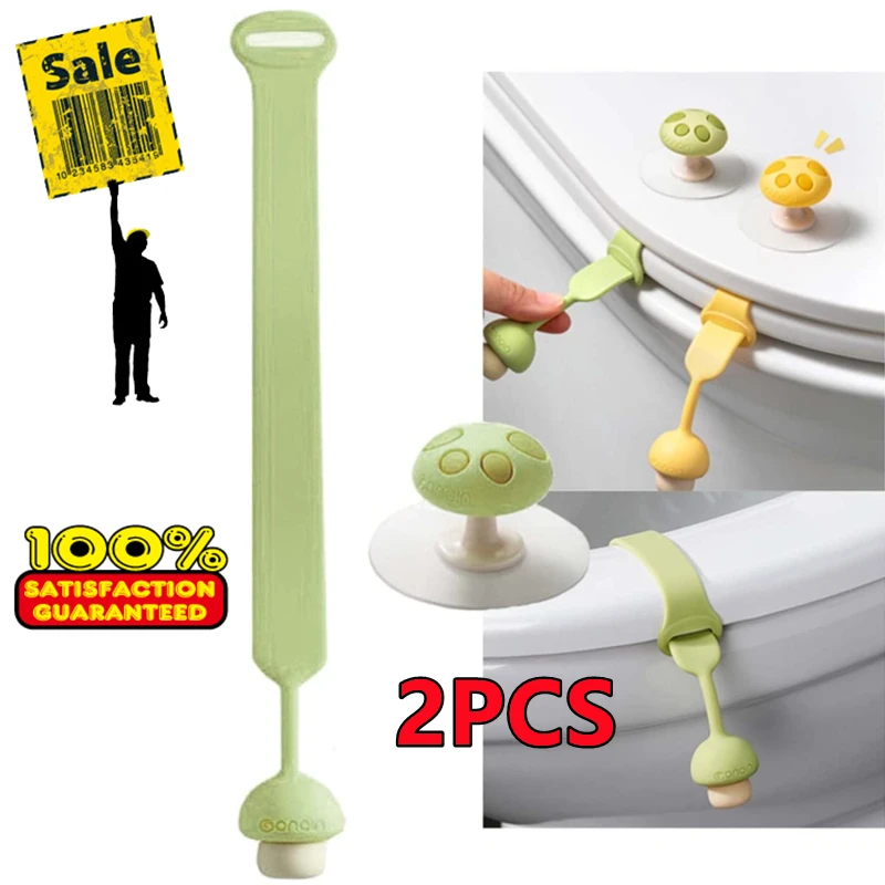 2PCS Toilet Lid Lifter Seat Handle Holder Toilet Lid Lift Tool Seat Ring Flapper Sanitary Closestool Holder Toilet Lid Bathroom