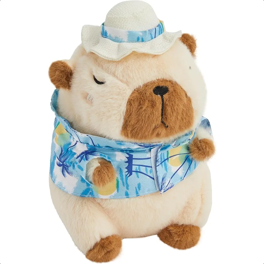

Capybara Plush Toy Adorable 10'' Capybara Stuffed Animal for and Boys Soft and Cute Capibara Plushie Pillow Doll Gift Blue