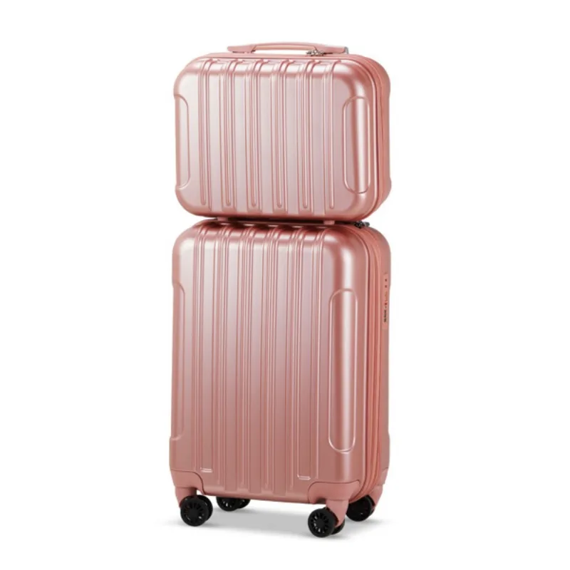 Suitcase Two-piece Set 360° Silent Spinner Wheels Classic Color Business Travel Luggage