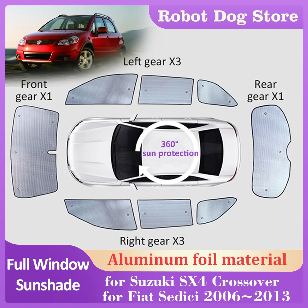 

Car Sunshades for Suzuki SX4 Crossover GY EY RW Fiat Sedici 2006~2013 Roof Windows Sun Visor Windshield Curtain Cover Accessorie