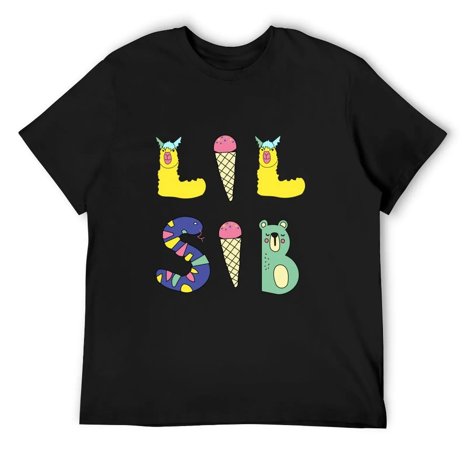 

Lil Sib for a new baby in a creative alphabet T-Shirt blue archive shirts graphic anime figures mens designer t shirt
