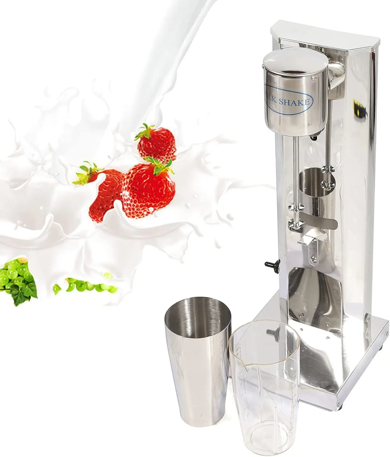 Commercial Milkshake Machine, Electric Single Head Classic Blender, Equipped With 650ml Stainless Steel Milkshake Blender,For Ma