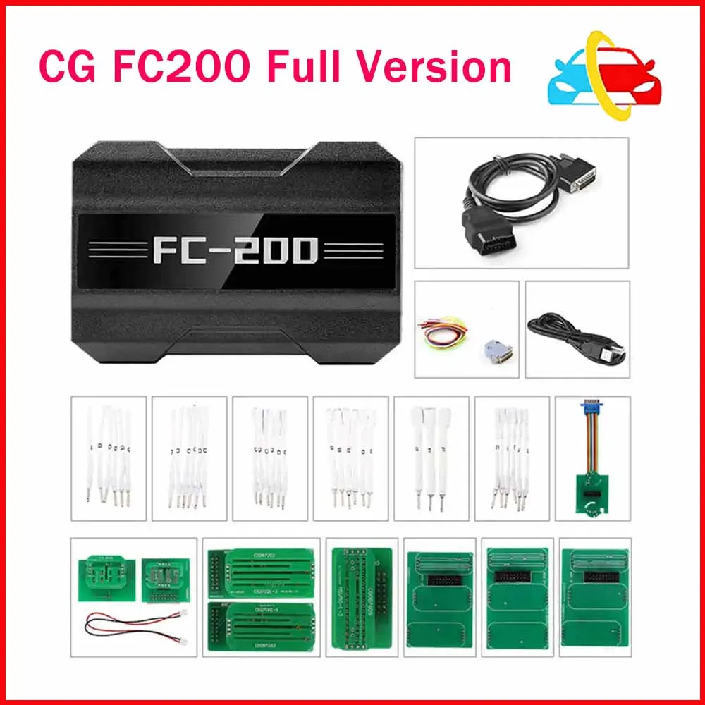 CG FC200 ECU Programmer Full Version with AT200 Adapters Plus MPC5XX Adapter for BO-S-CH MPC5xx Read/Write Data on Bench