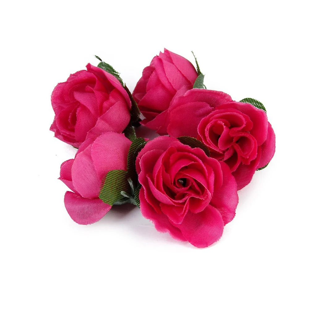 

60 Pcs Bouquet Fake Flowers Simulation Rose Head Decor Roses Artificial Realistic Rosy