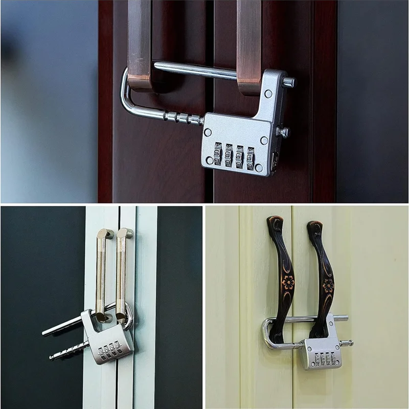 H-W 1 Piece Cabinet Lock Combination Padlock Stainless Steel Gym Locker Lock For School,Gym Silver