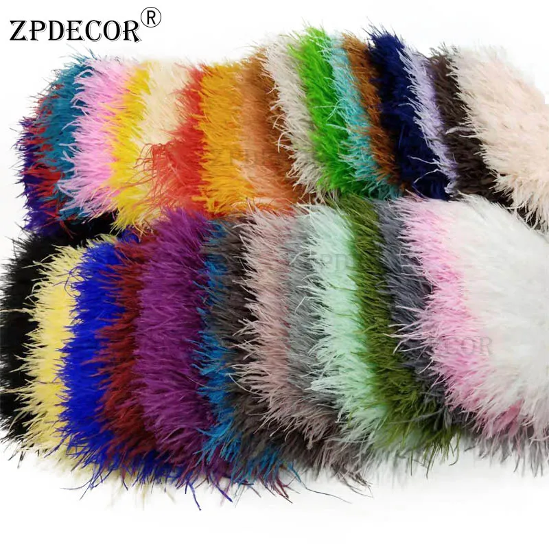 

8-10cm High quality ostrich feather trimming cloth DIY clothing accessories decorative