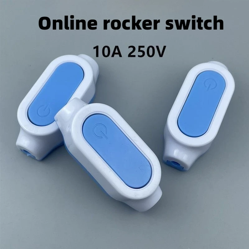 

10A RV Electrical High Power Button Switch Light Single-open Pure Copper Wiring Button Online Rocker Switch