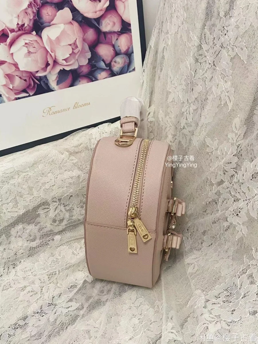 Japanische Art Liz Mine Lolita Liebe Strass Bogen Cross body Handtasche Frauen Mädchen süße süße Herzform rosa Umhängetaschen