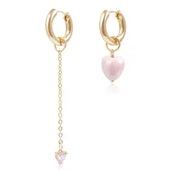 Fashion Heart-shaped Tassel Pendant Earrings for Women Gift Stud Earrings Design Ear Buckles Asymmetric Jewelry