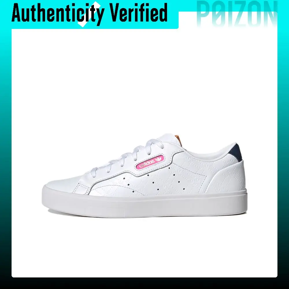 adidas-originals-sleek-comfortable-abrasion-resistant-low-top-skateboard-shoes-women's-white-pink-blue-fy6669