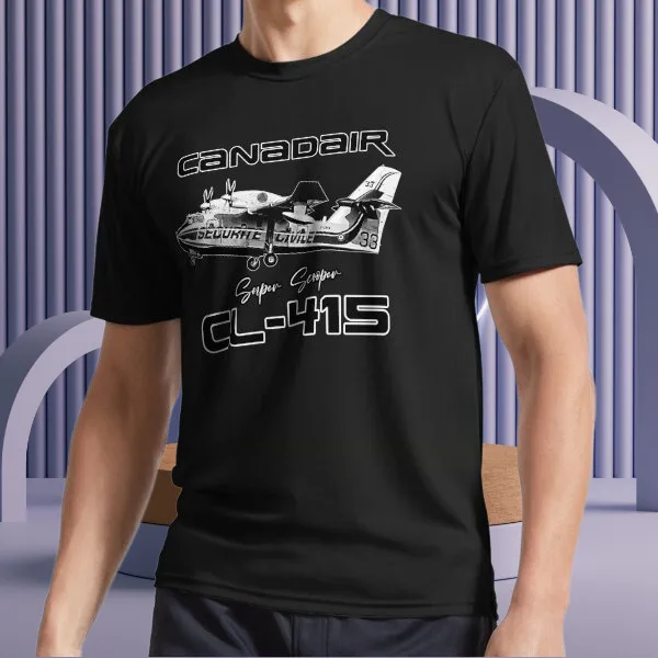 Canadair cl-415 Super Scooper firebomber Logo T-Shirt Funny Size S to 5XL