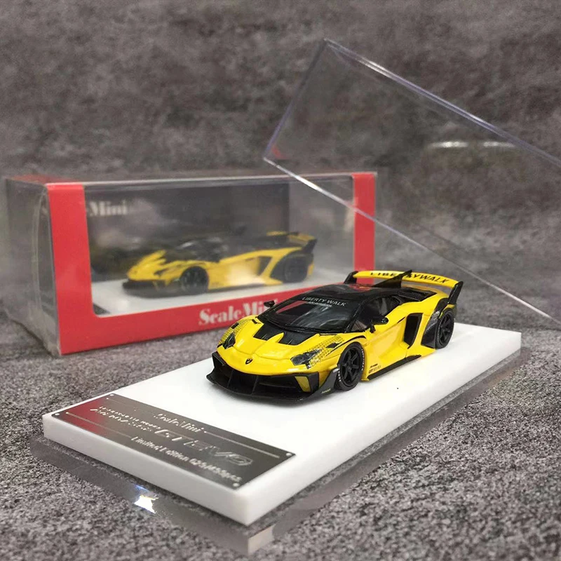 

ScaleMini 1:64 Model Car GT EVO Wide Body Resin Sport Vehicle Collection - Yellow