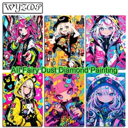 Diy Fairy Dust Diamond Painting Kit Cartoon girl Full Diamond Cross Stitch, Popular elements, AB Diamond Art, Crystal Home Decor