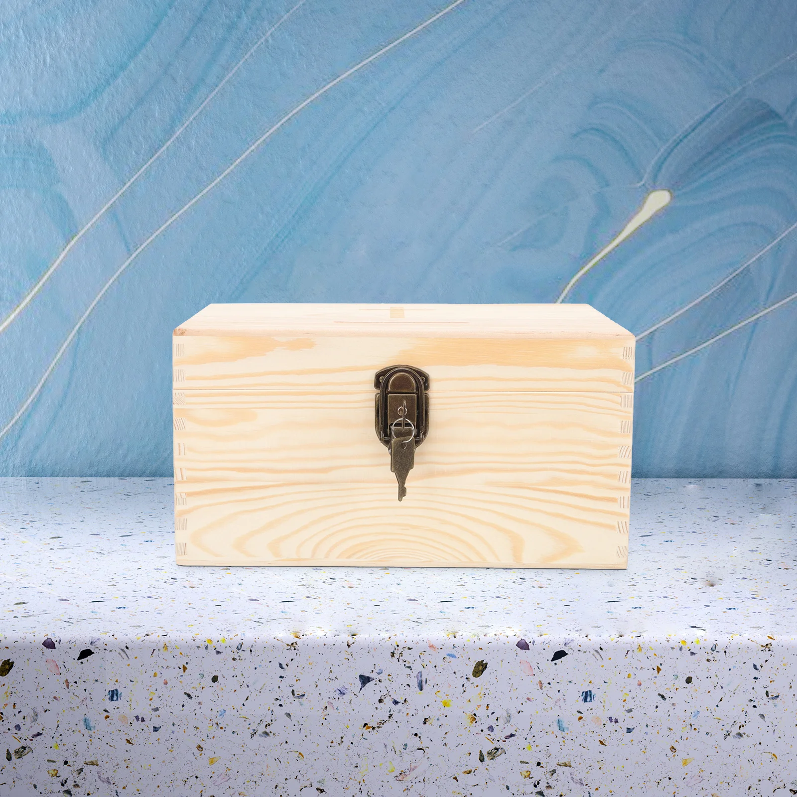 

Secure Wooden Mailbox Lockable Suggestion Box Large Capacity for Donations Votes Raffle Drawings Office Decorative Use