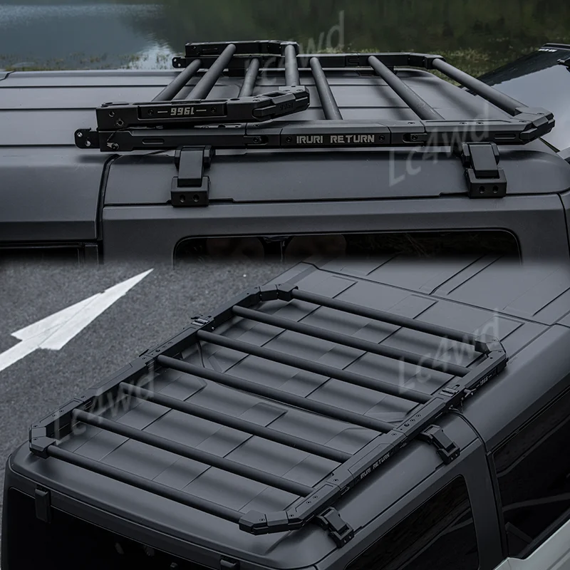 LC4WD 4x4 Exterior Accessories IRURI Aluminum Foldable Roof Rack Luggage Carrier For Ford Bronco 2021-2026(Not Fit Sport)
