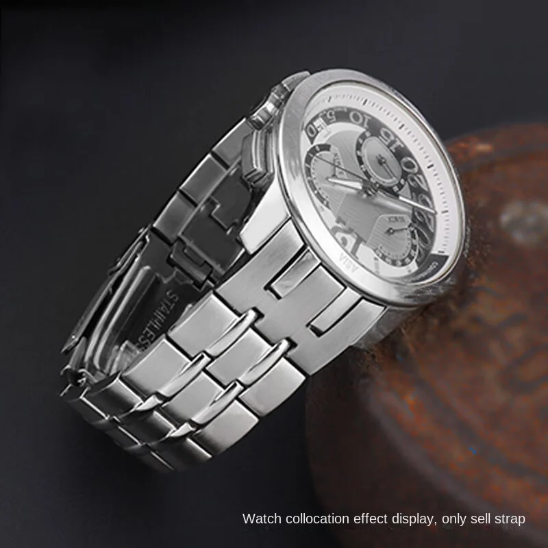 Cinturino in acciaio con bocca convessa concava curva solida da 21 mm adatto per cinturino in acciaio inossidabile da uomo Swatch YRS403 412 402