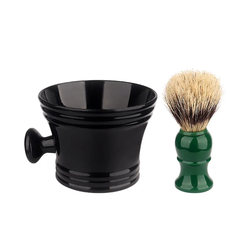 Men's soft hair facial brush, old-fashioned manual shaving brush, shaving soap cream, foam brush, barber shop beard brush view 5