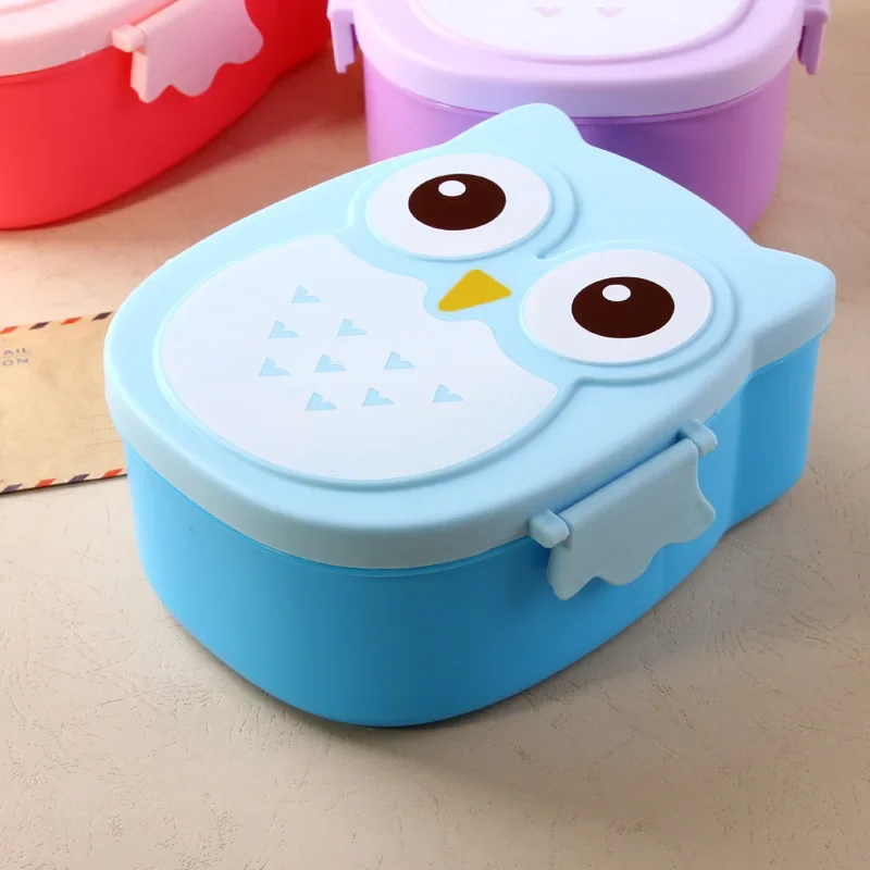 Portable Plastic Children Students Lunch Box  Bento Box Food Container Carton  Dinnerware Cutlery Food Container