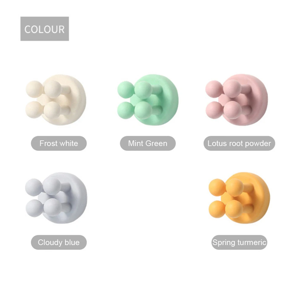 Razor Hook Silicone Foot Hook Design Kitchen Paste Wholesale Storage Rack Toothbrush Hook Nail Free Easy To Use Walls Hook Up