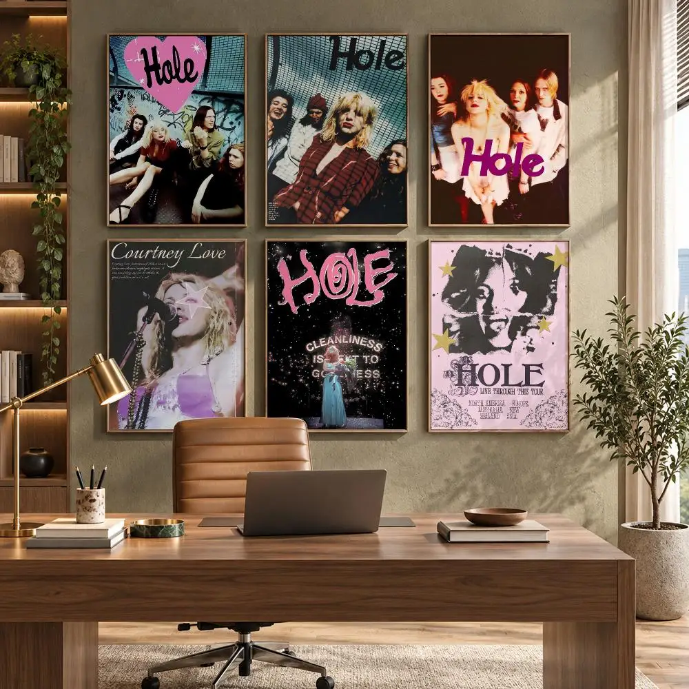Hole 90s Grunge Rock Band Poster HD Waterproof Wall Decal for Study, Living Room & Garage, DIY Great Gift for Fans
