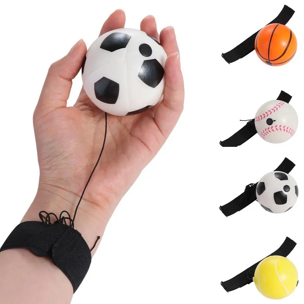 

On String Elastic Bouncing Return Ball Boring Hand Ball Game Hand Rebound Ball Baseball Basketball