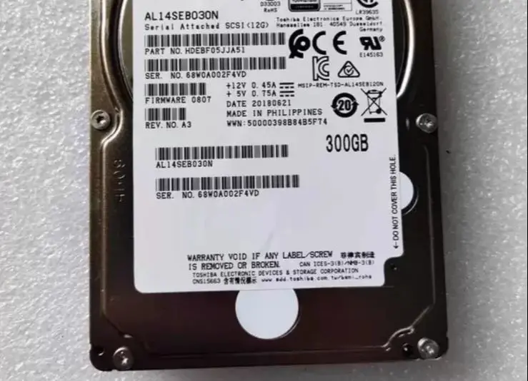 For AL14SEB030N 300G SAS 2 5-inch 10K 12G server hard disk