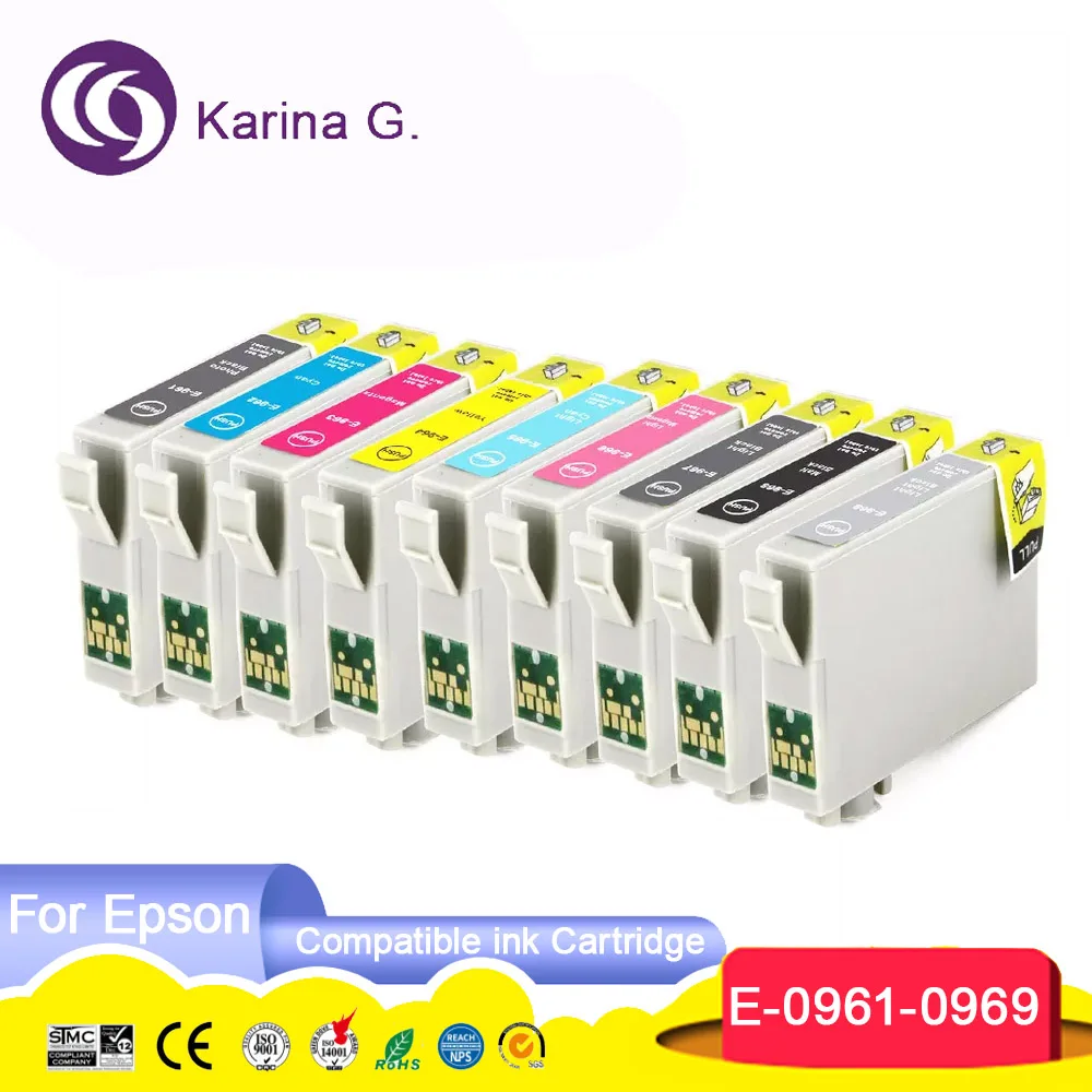 Compatible for Epson T0961 T0962 T0963 T0964 T0965 T0966 T0967 T0968 T0969 Ink Cartridge suit for Epson Photo R2880