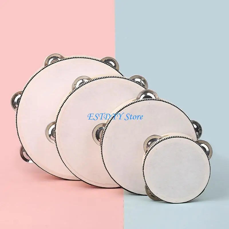 G6DE Handheld Percussion Drums and Metal Construction Metal Bells for Music