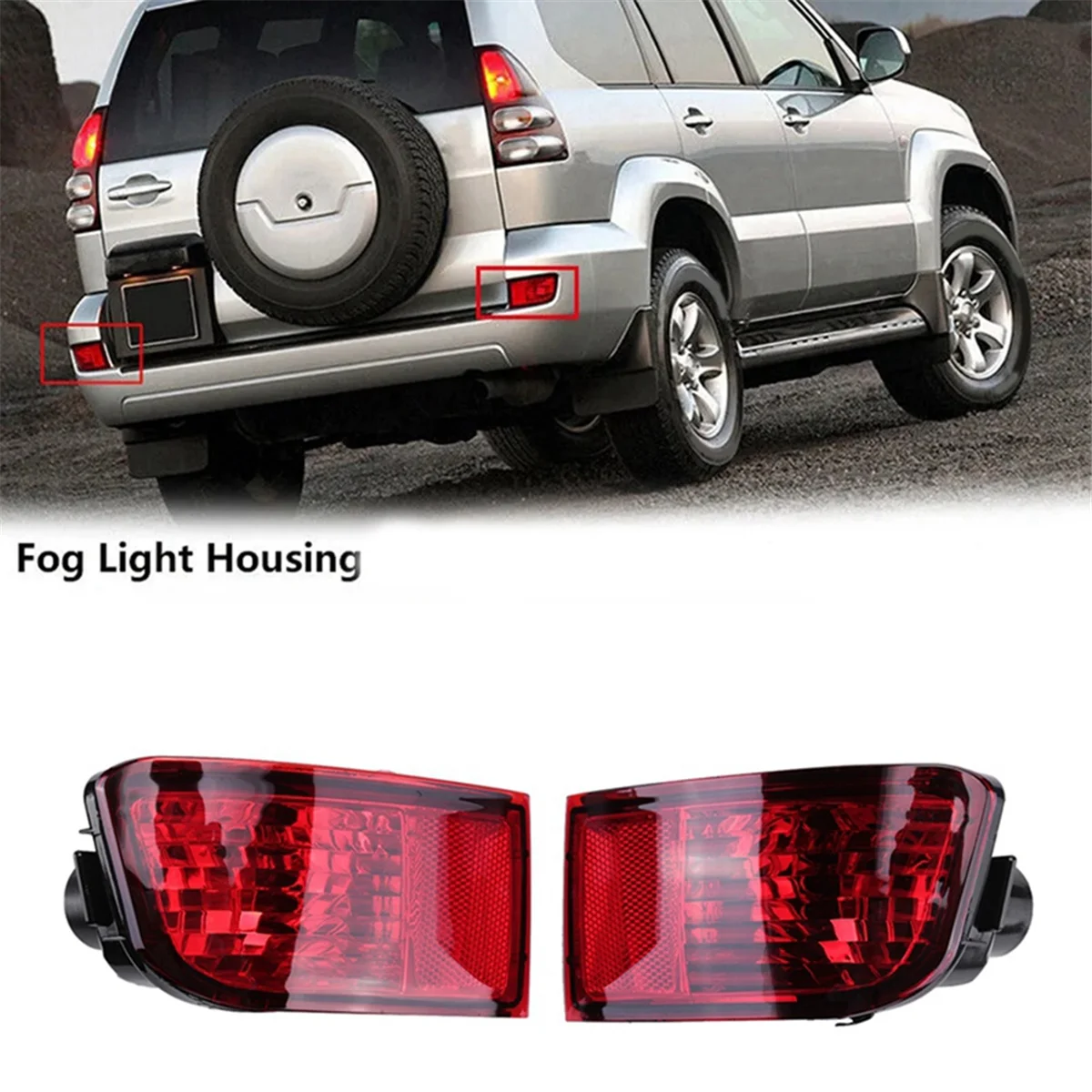 Left Rear Bumper Light Reflector Lamp for Toyota Land Cruiser Prado 120 Series GRJ120 TRJ120 FJ120 81591-60130