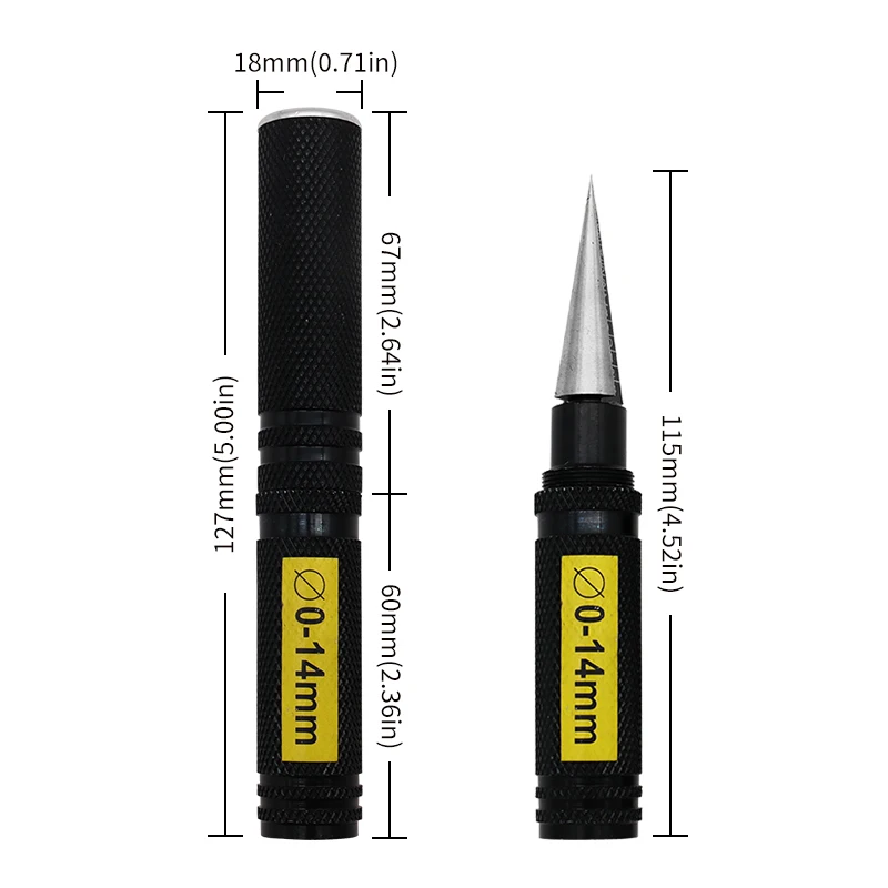 0-14mm Hole Opener Steel Wood Manual Expanding Core Drill Reamer Positioning Hole Opener Center Punch Reaming Knife Model Tool