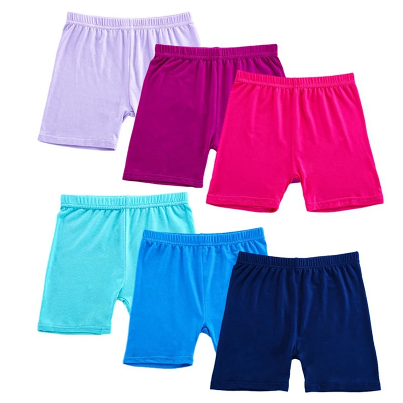 6Pcs Summer Kids Girls Shorts Cotton Safety Pant Underwear Girls Briefs Short Beach Pants Kids Girls Short Leggings For 2-10Y