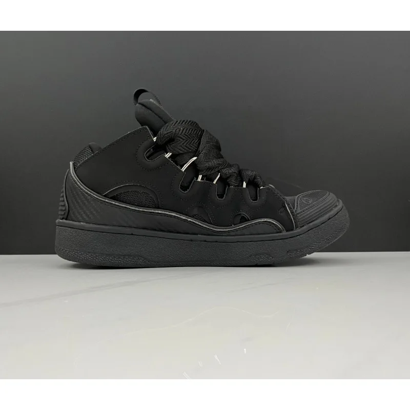 Leren sport- en vrijetijdsschoenen met veters voor heren en dames, retro boardschoenen, nieuwe papa-schoenen - afbeelding 1