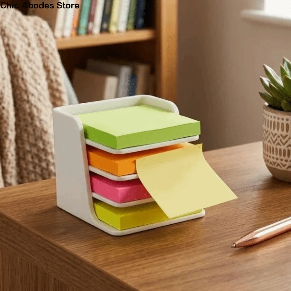 Sticky Memo Holder - Stackable Sticky Note Holder Layer-Divided Stable