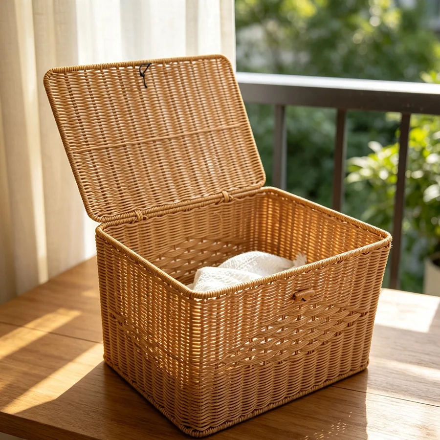 Hand woven medium-sized storage basket/gift box/storage box/harvest basket/miscellaneous items/clothing/pet bed/book/living room