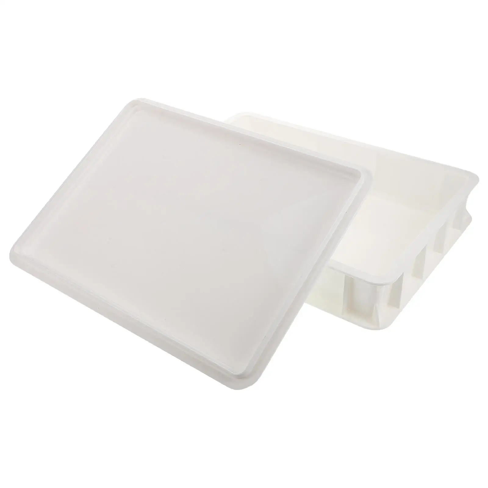 

Dough Protection Box Stackable Pizza Proofing Tray Moisture Retention Easy Clean Commercial Home Kitchen Plastic Container