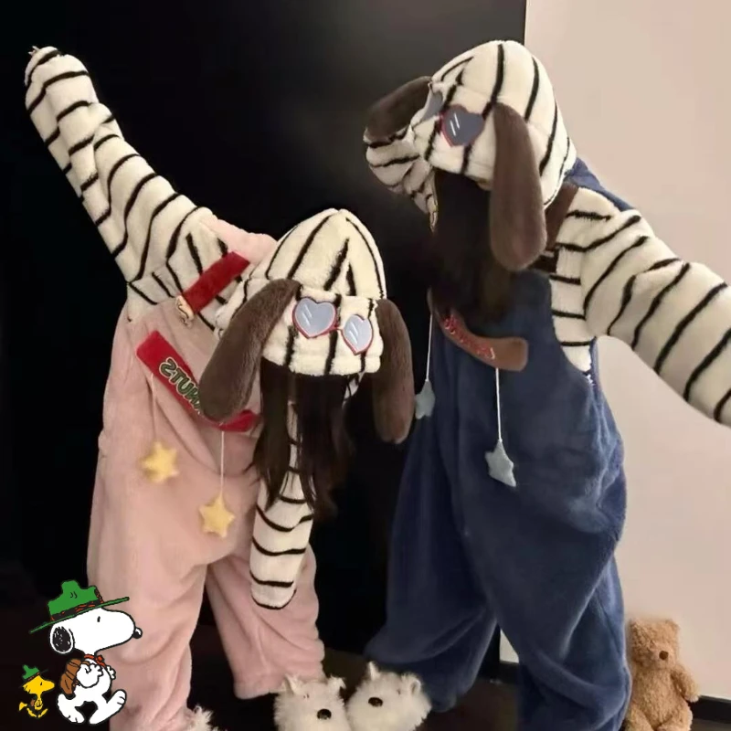 

Снупи мультфильм аниме милый коралловый флис комбинезон пижамы креативные для мальчиков и девочек осенне-зимняя теплая домашняя одежда подарок оптом