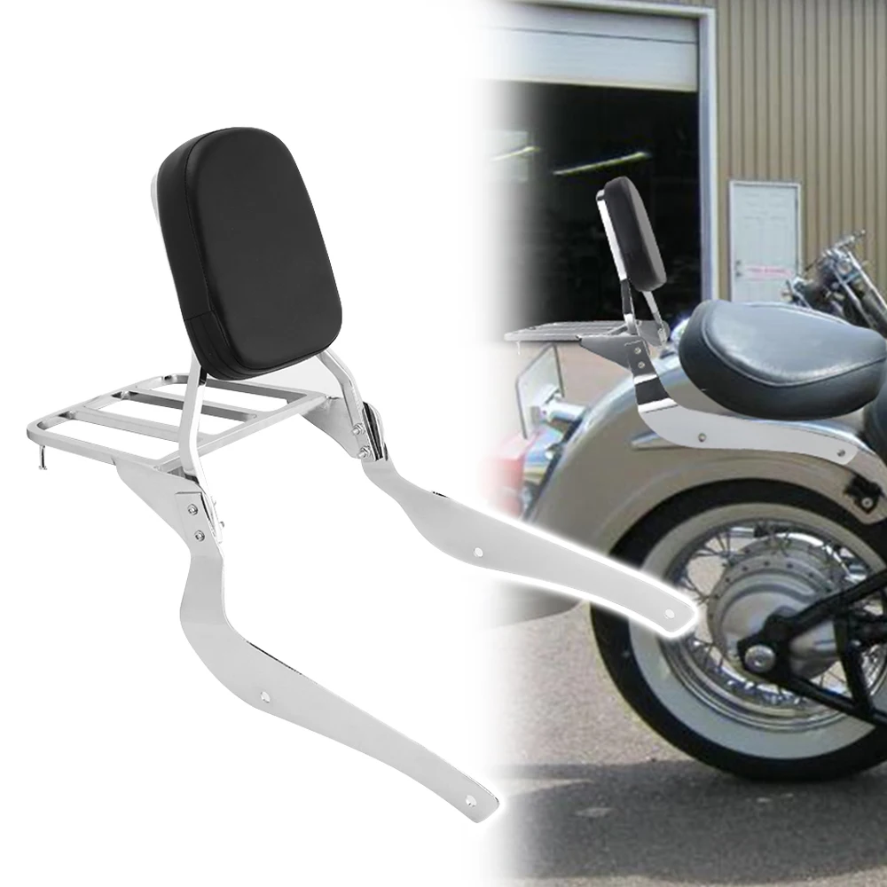 Motorcycle Detachable Passenger Sissy Bar Backrest With Luggage Rack For Suzuki Boulevard C50 05-11 Intruder Volusia VL800 01-11