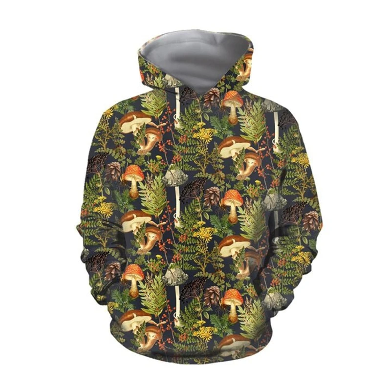 

Newest Plants Mushroom Camo Funny Sweatshirt 3D Printing Hoodies Casual Sweatshirts Men Women Clothing Casual Streetwear Hoodie