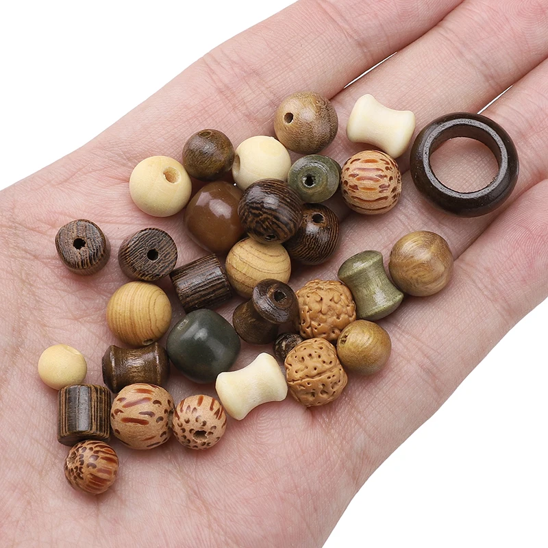 1-130 stücke Vintage Natürliche Holz Perlen Holz Spacer Lose Perlen Für Handwerk DIY Schmuck Handgemachte Armband Charms Zubehör