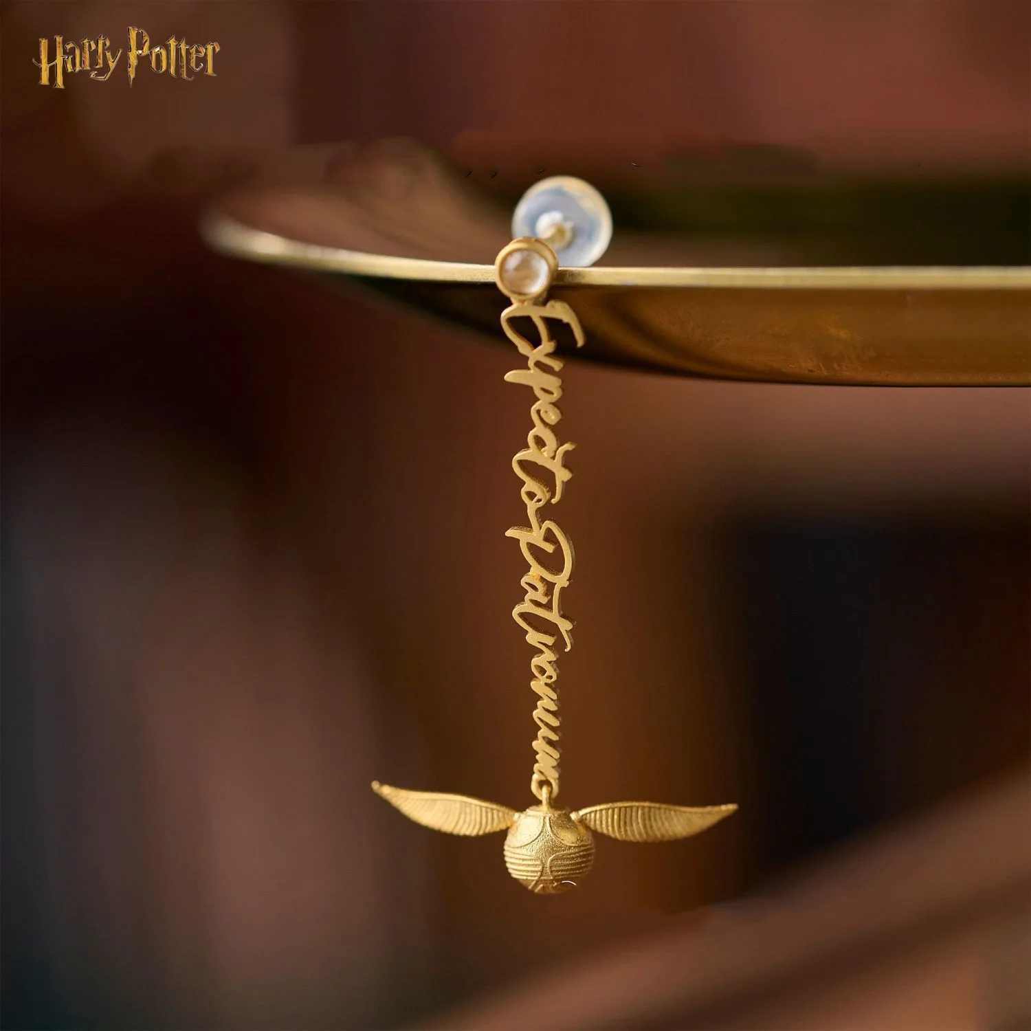 Harry Potter Golden Snitch Guardian Curse Earrings Gold Pendant Earrings Harry Potter Golden Snitch Periphery Plush Gift